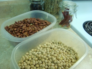 Dried Red Kidney and Garbanzo beans