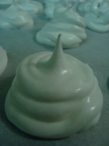 Meringue cookie before it hits the oven
